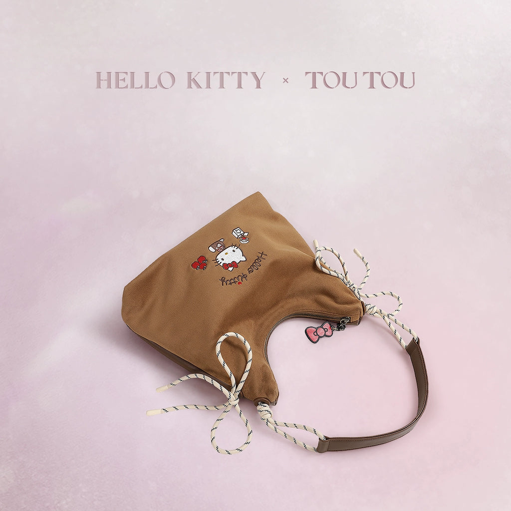 TOUTOU Hellokitty Suede Shoulder Armpit Bag