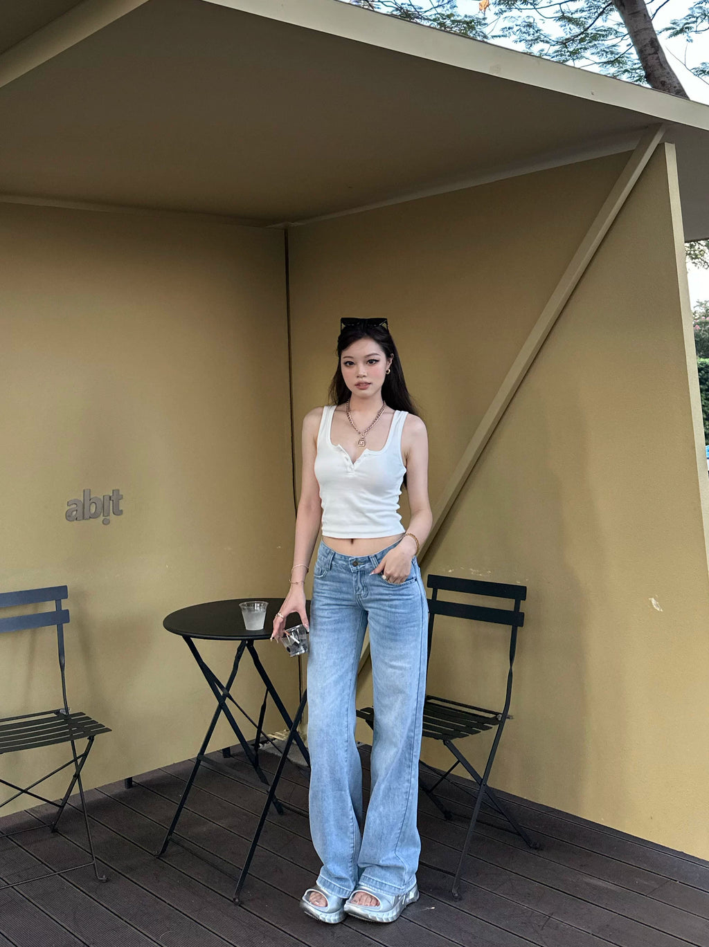Popchee Low Waist Wide Leg Versatile Jeans