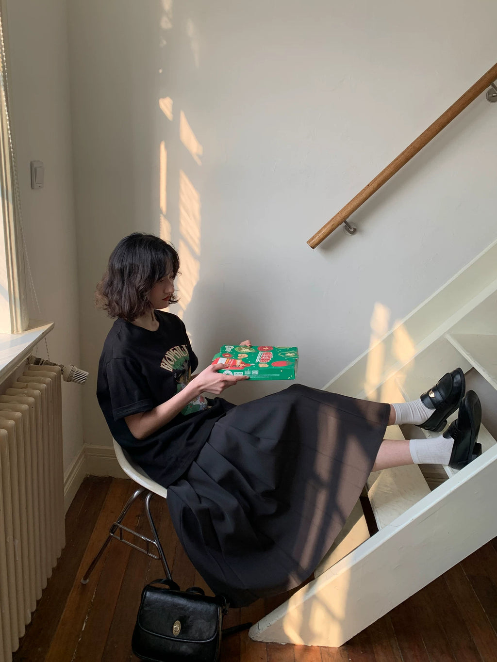 KANO Asymmetrical Pleated Skirt
