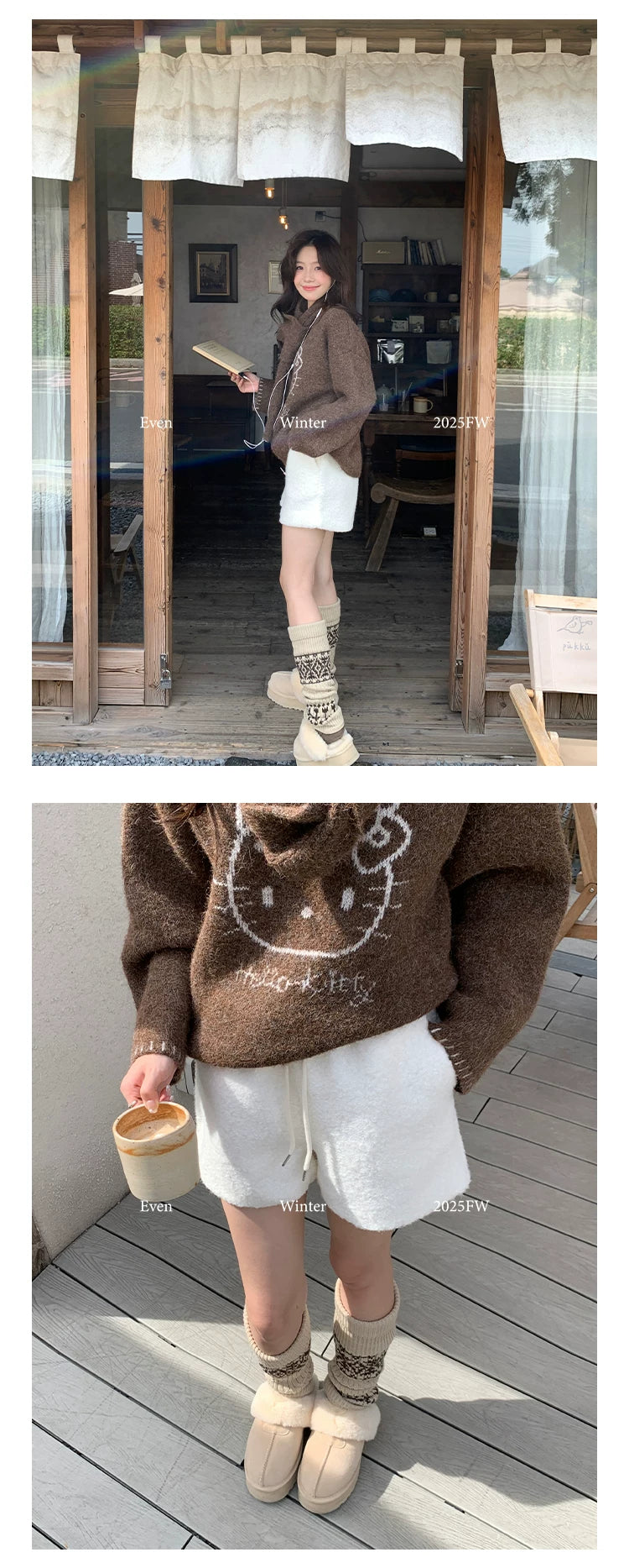 Even Chunky Kitty Sweater with Scarf