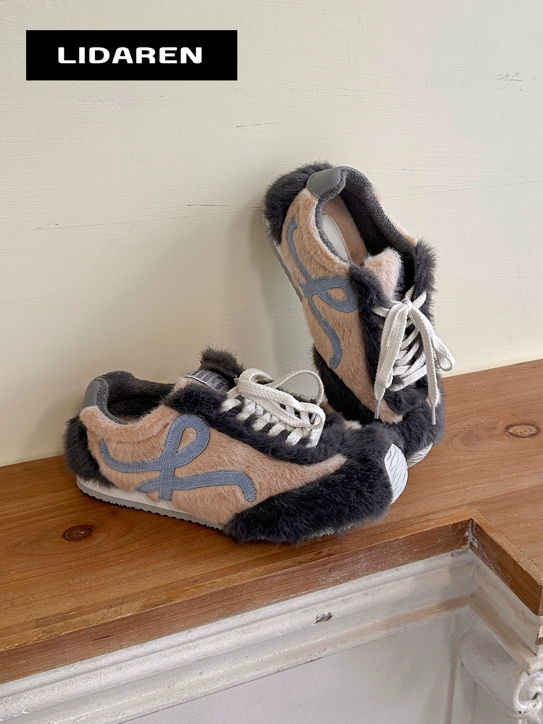 Lidaren Produced Leather Warm Retro Casual Shoes