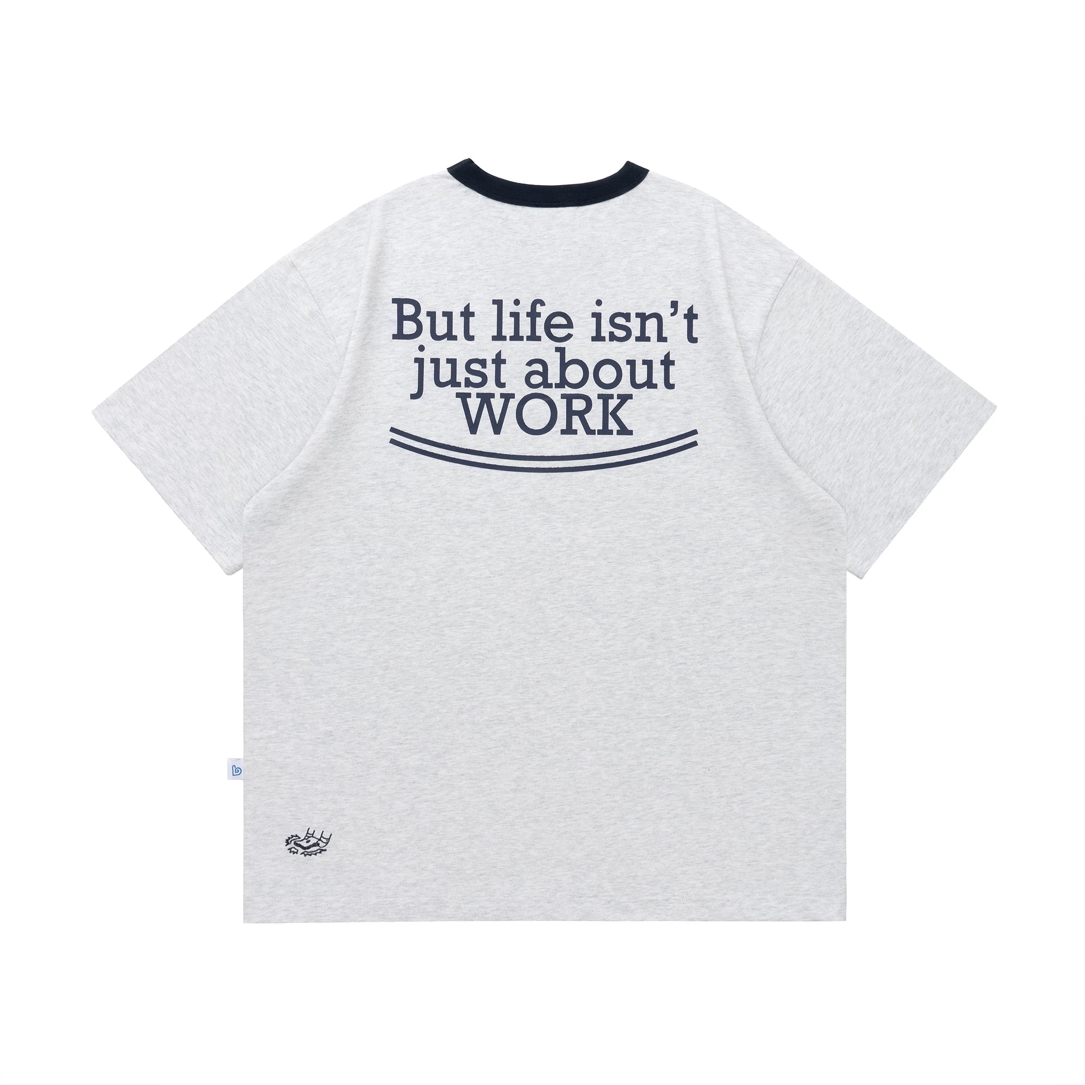 BENT IDEA Casual Color Matching Collar Versatile Tee