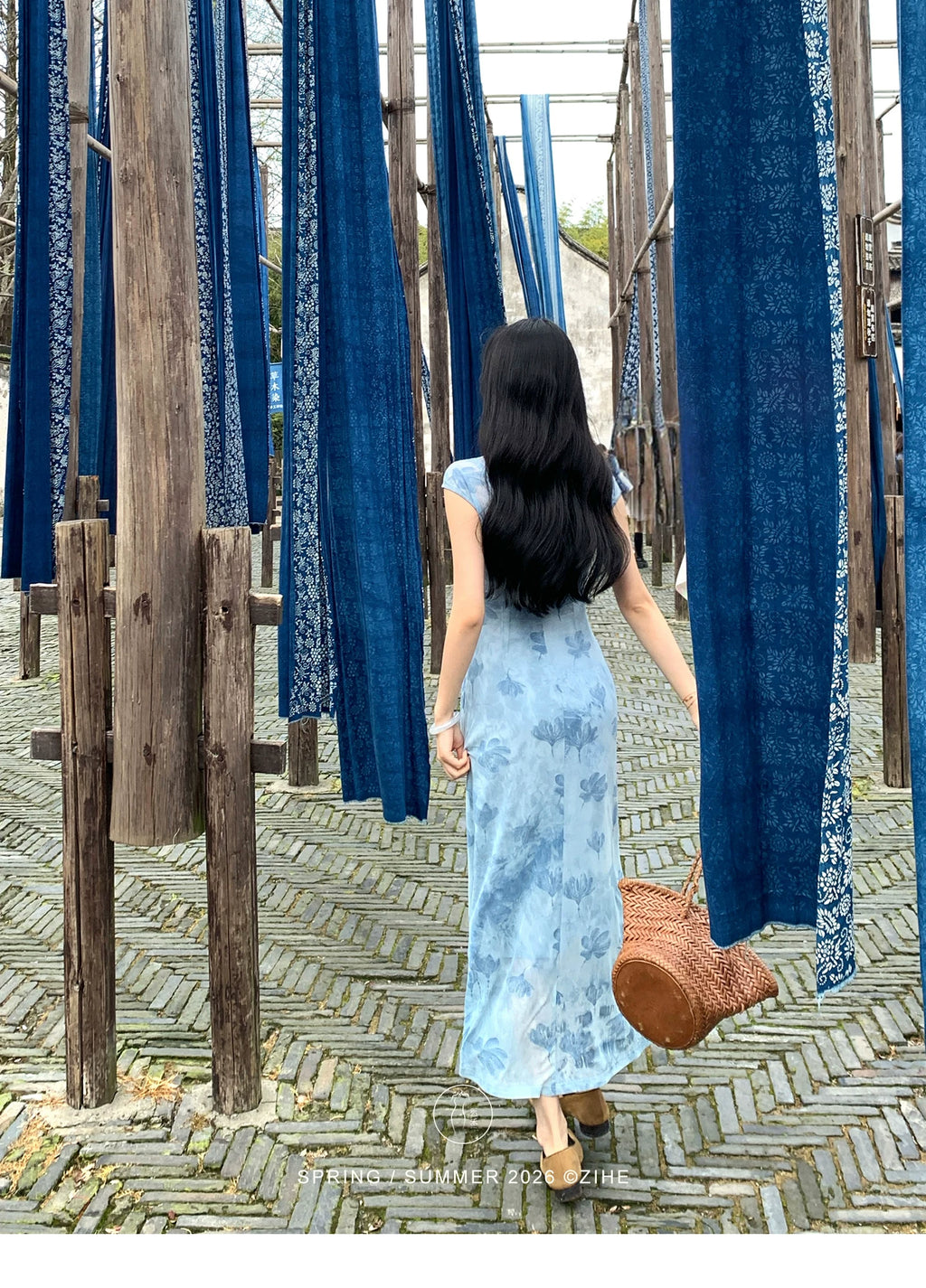 ZIHE Tie-dye Waist and Thin Dress