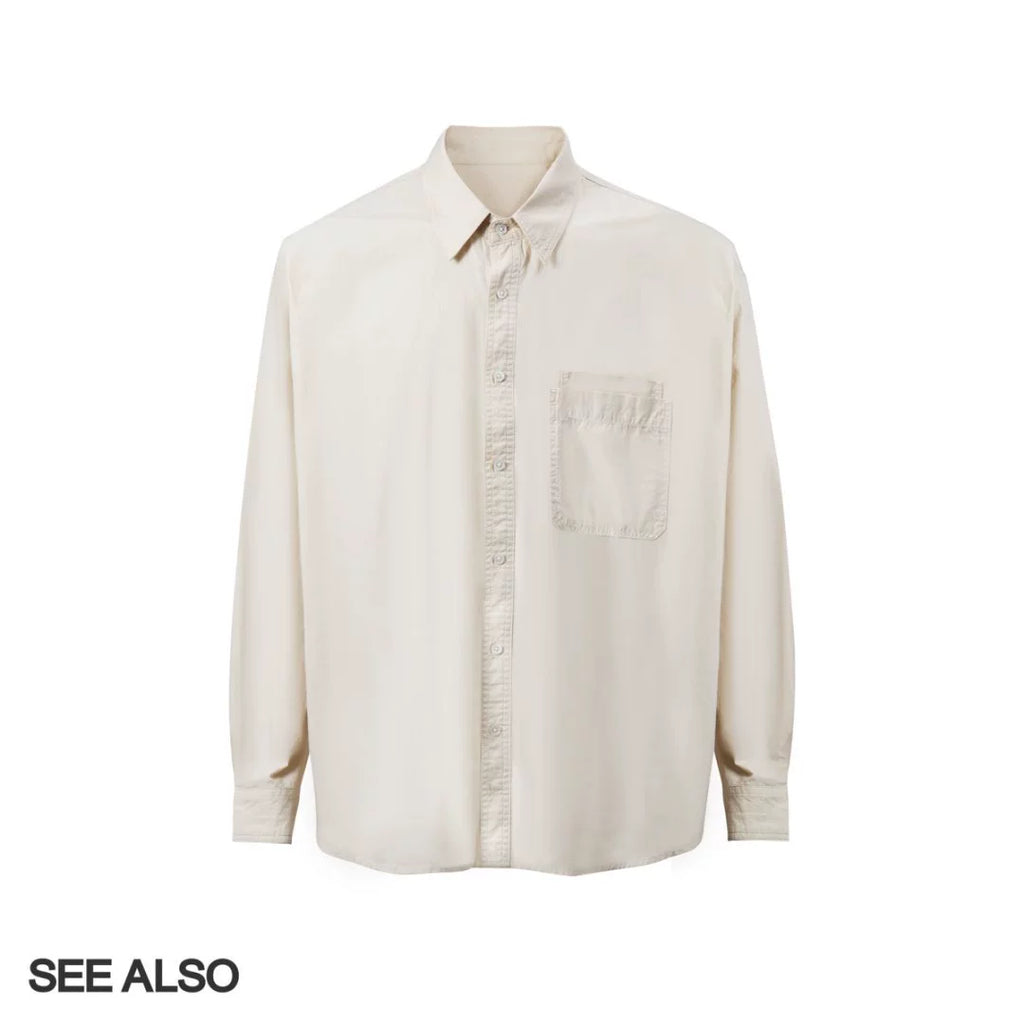 SEE ALSO old sister micro profile stacking wear versatile cotton texture double layer pocket design long sleeve shirt LD4332