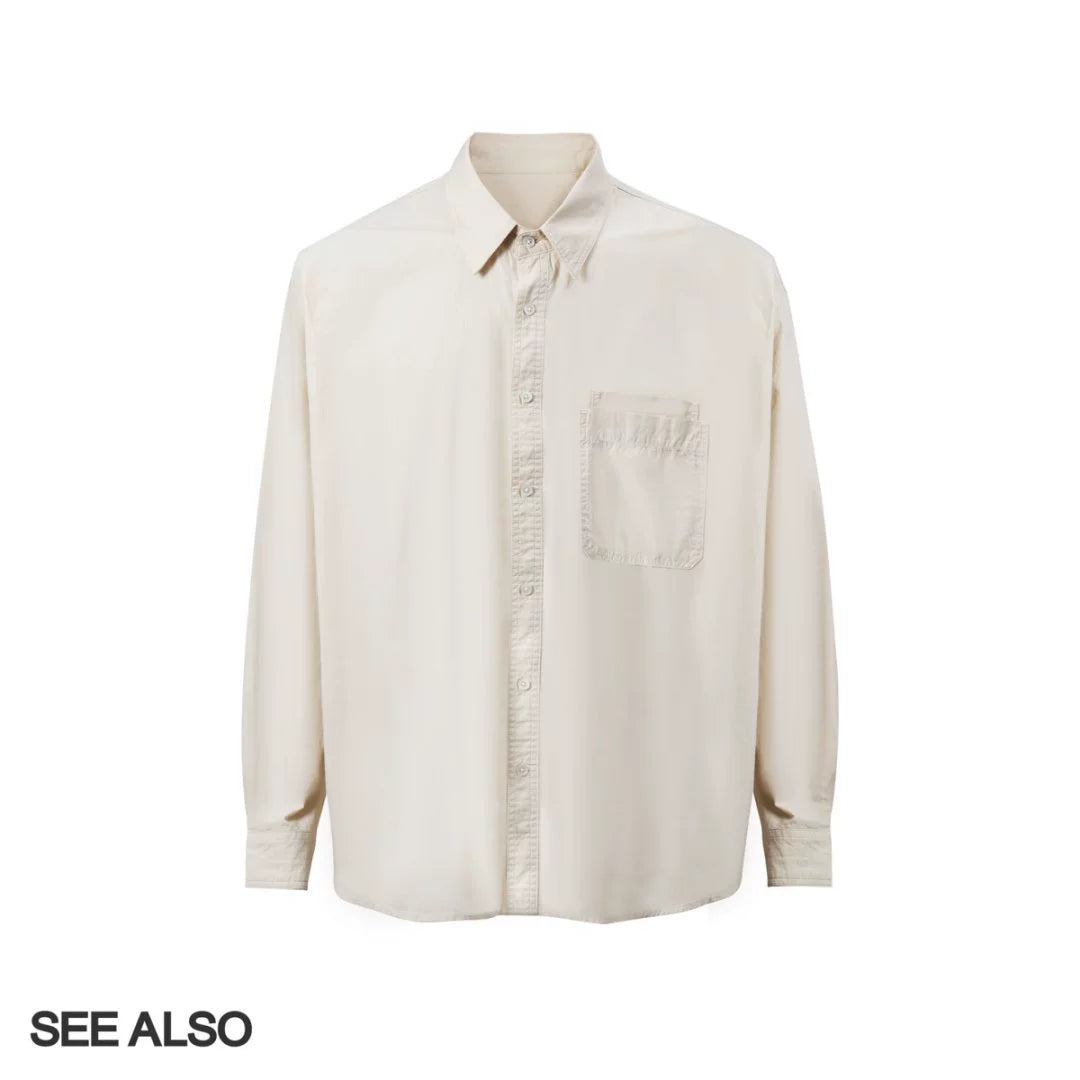 SEE ALSO old sister micro profile stacking wear versatile cotton texture double layer pocket design long sleeve shirt LD4332