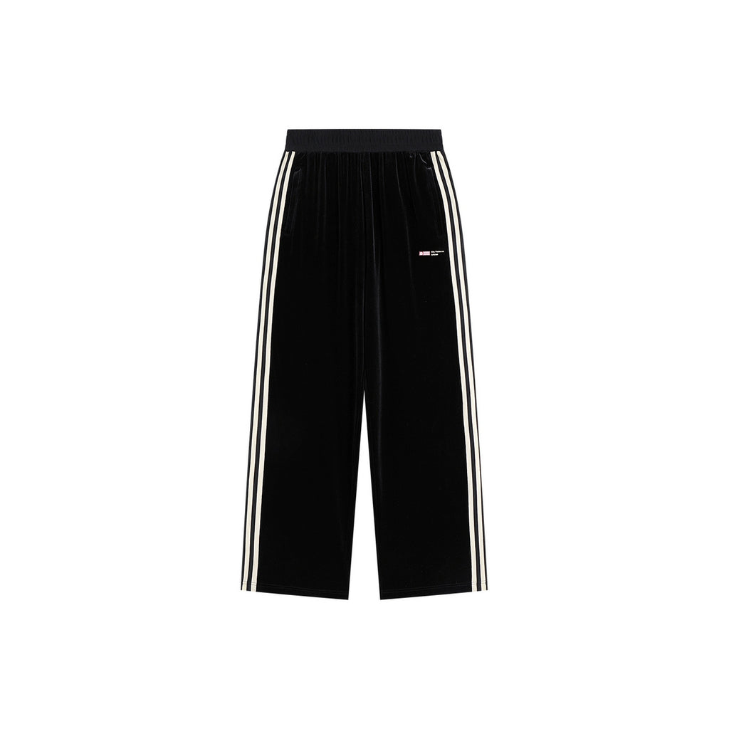 ATRY Casual Contrast Ribbon Straight Wide Leg Pants