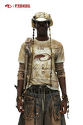 PERSONSOUL Retro Crew Neck Slim Tee