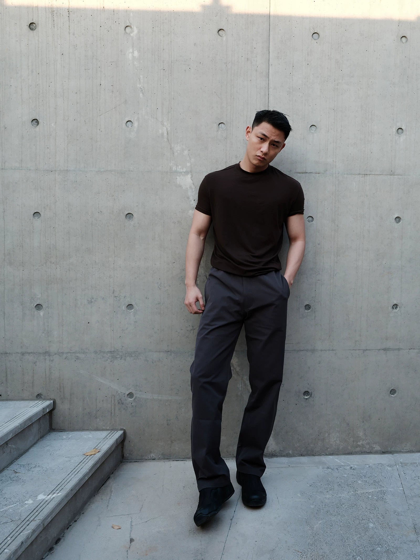 GTAL Casual Straight Embroidered Trousers