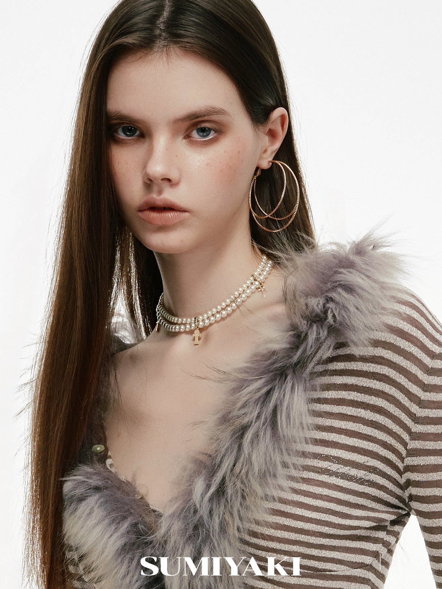SUMIYAKI Three-layer Premium Plain Ring Earrings
