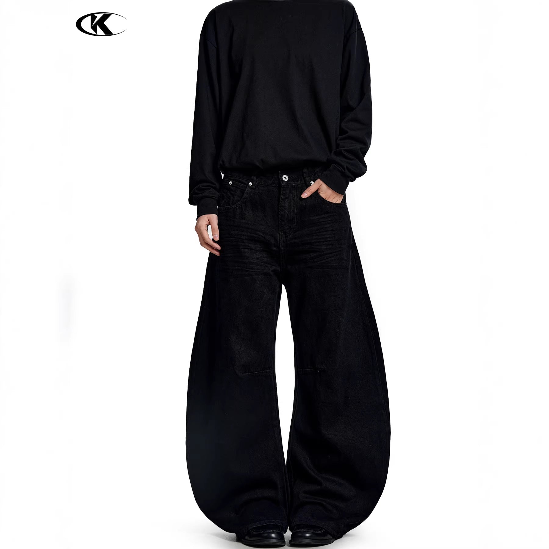 11KN 11 oz American Vintage Wide-Leg Jeans