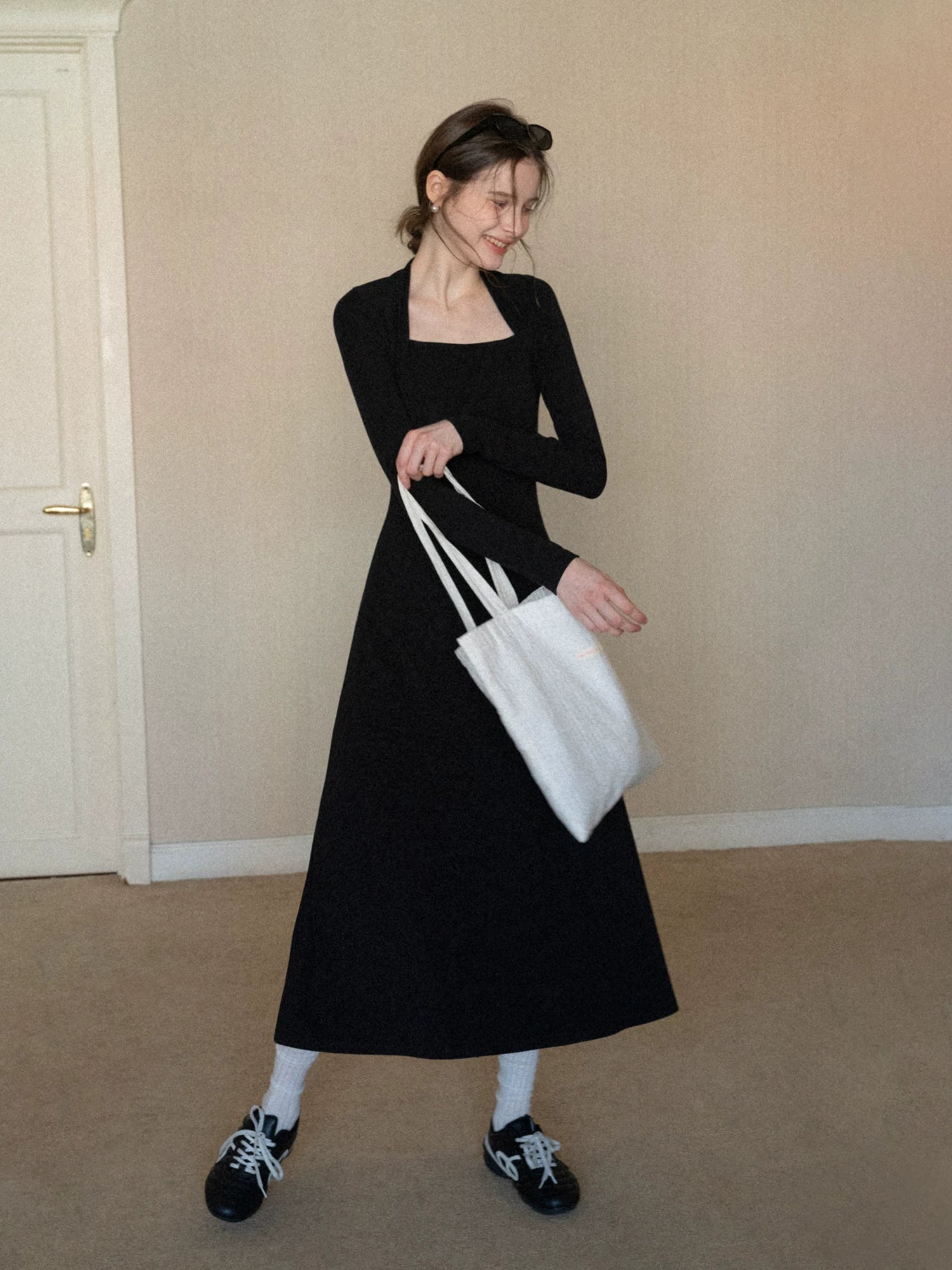 EGGKA Slim and Thin Temperament Pullover Dress