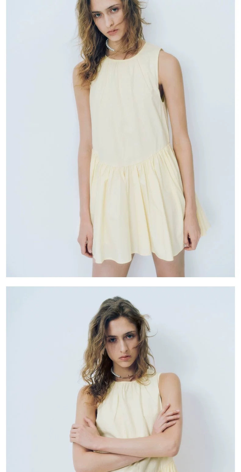 URBAN REVIVO Multi-strap Cotton Sleeveless Dress