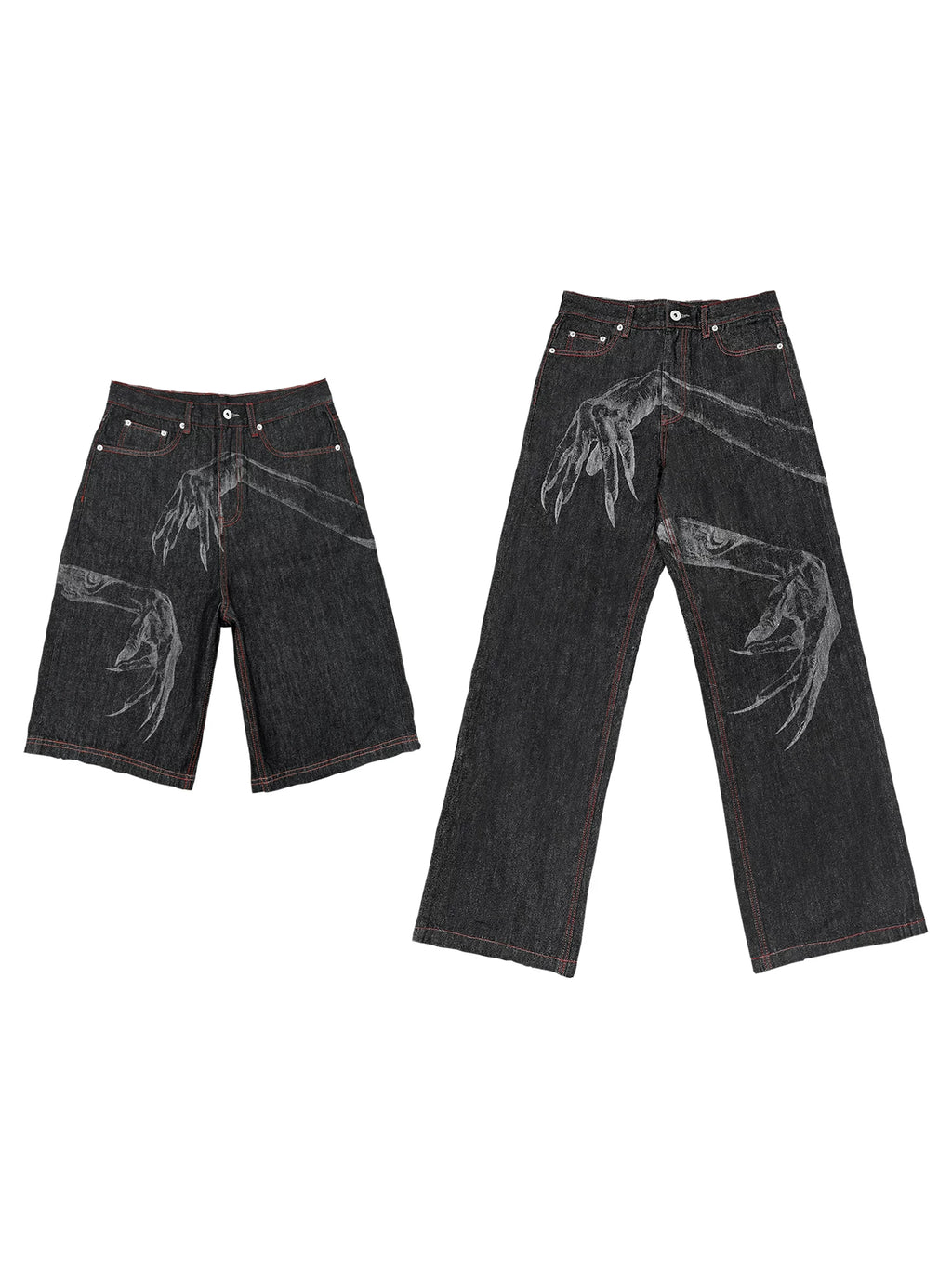 WANNA LAB Straight Baggy Jeans