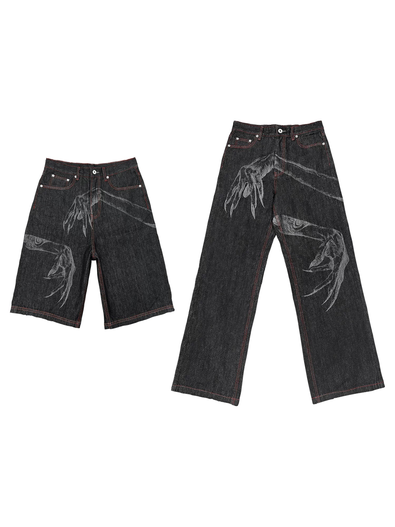 WANNA LAB Straight Baggy Jeans