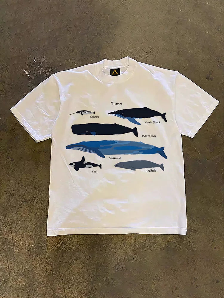 UPUPXIA Lazy Casual Loose Tee