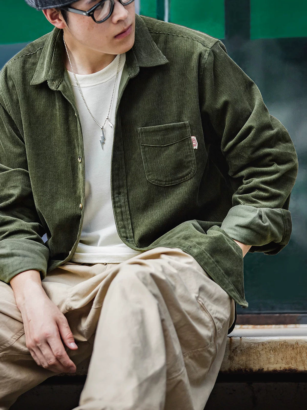 Madden Casual Corduroy Long Sleeve Cotton Shirt