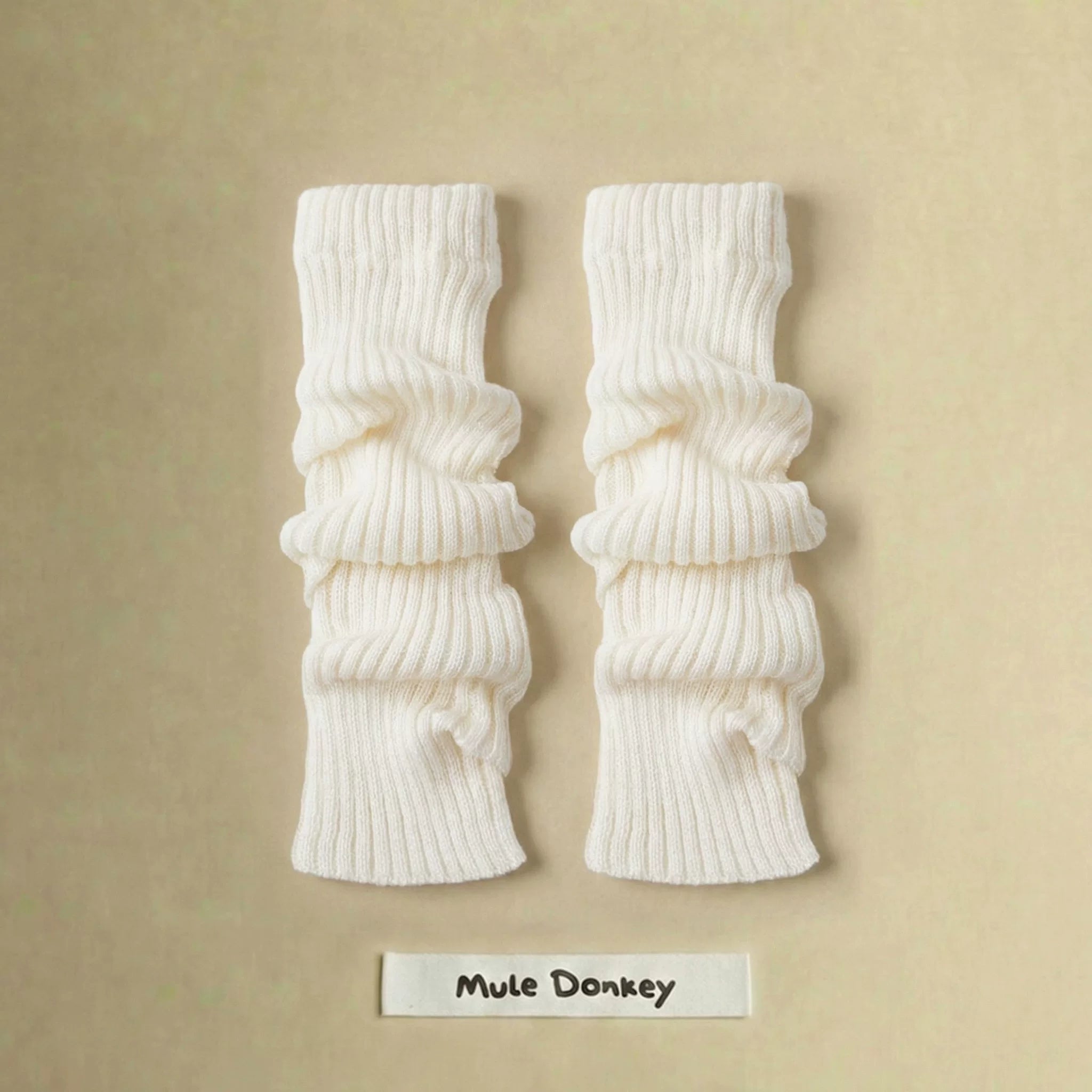 Mule Donkey Thickened Knitted JK Socks White Stacking Socks