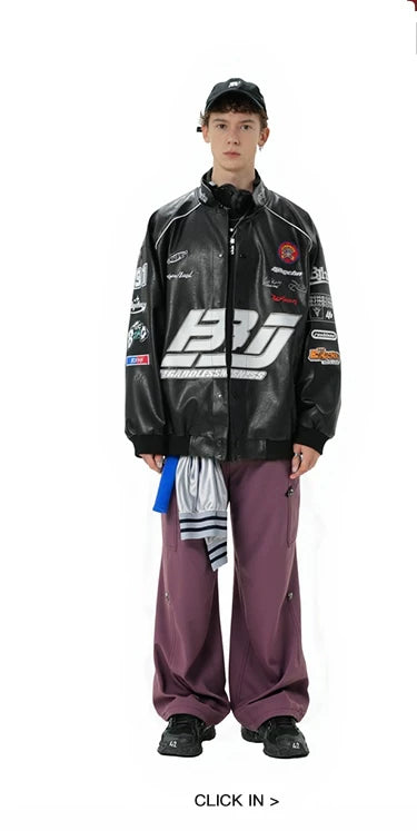 BJHG Premium Sense PU Leather Clothing Jacket