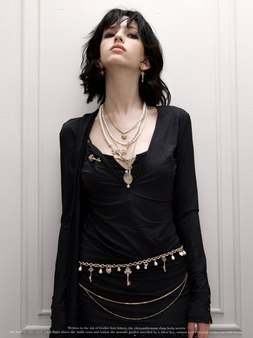 SUMIYAKI Vintage Multi-layer Pearl Waist Chain
