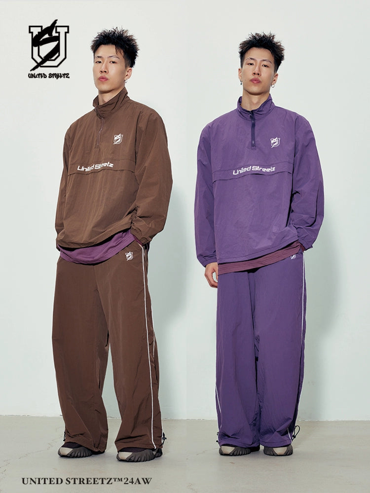 US Casual Wide Leg Parachute Pants Street Hip Hop Sweatpants