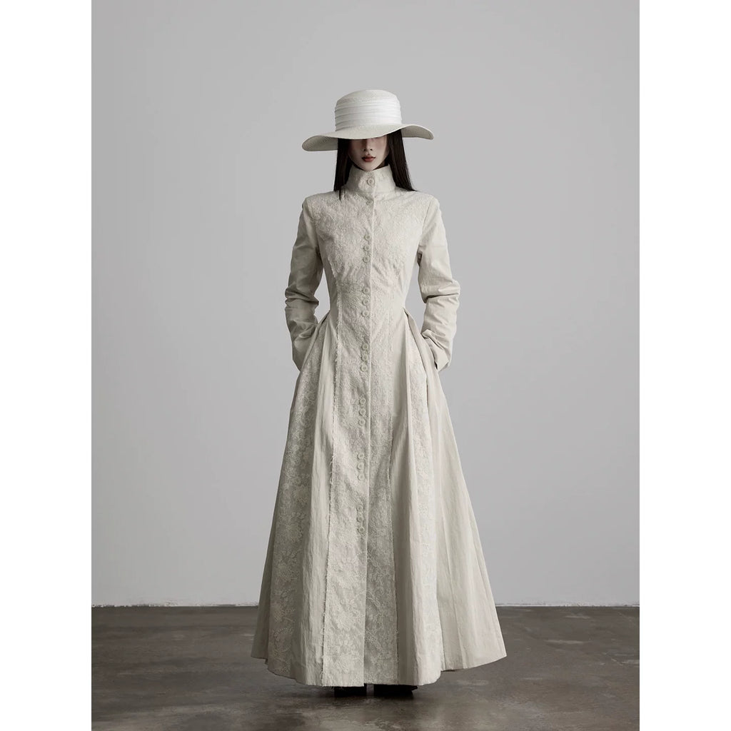 INDULGE Rough-edged Waist-strapped Trench Coat