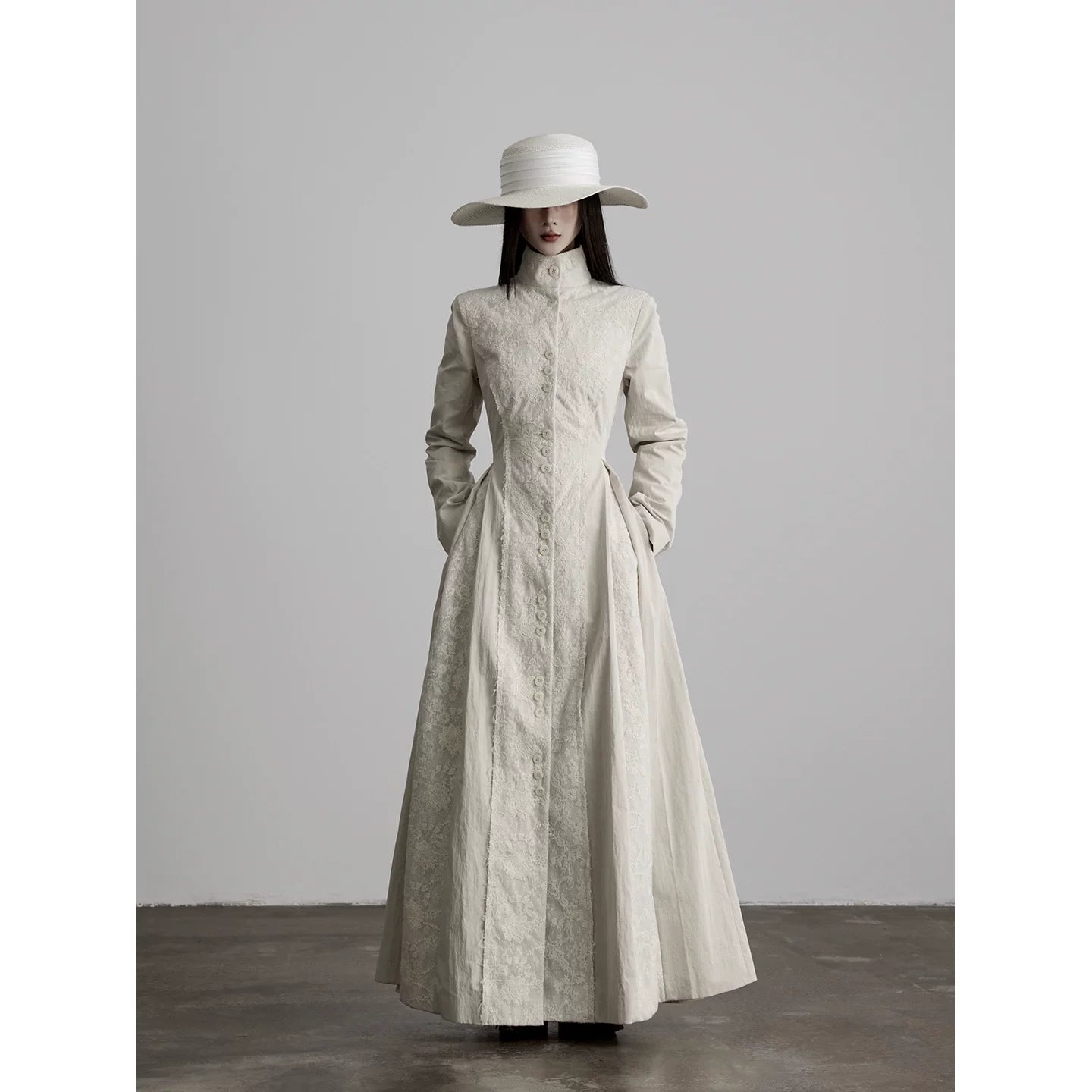 INDULGE Rough-edged Waist-strapped Trench Coat