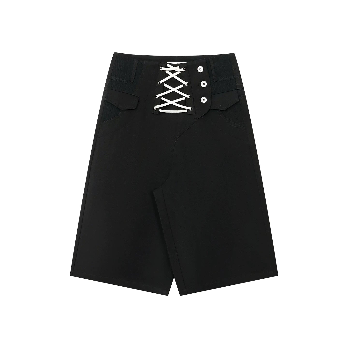 FUNKYFUN Strap Splicing Loose Casual Shorts