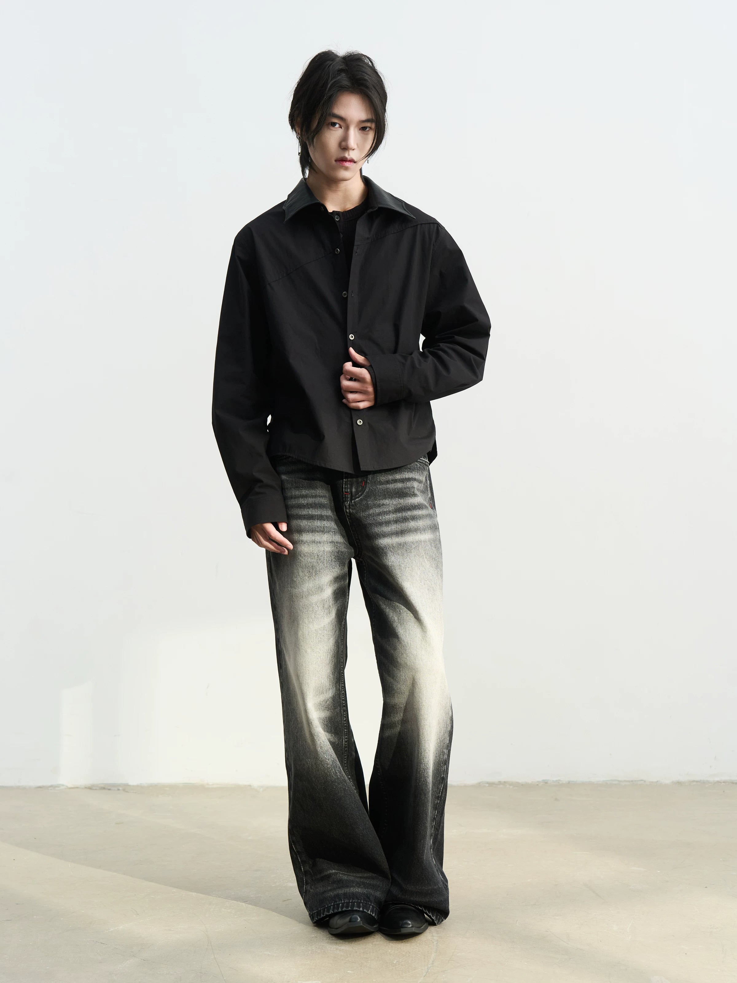 SOUTHFISH Retro Handmade Cat Whisker Jeans