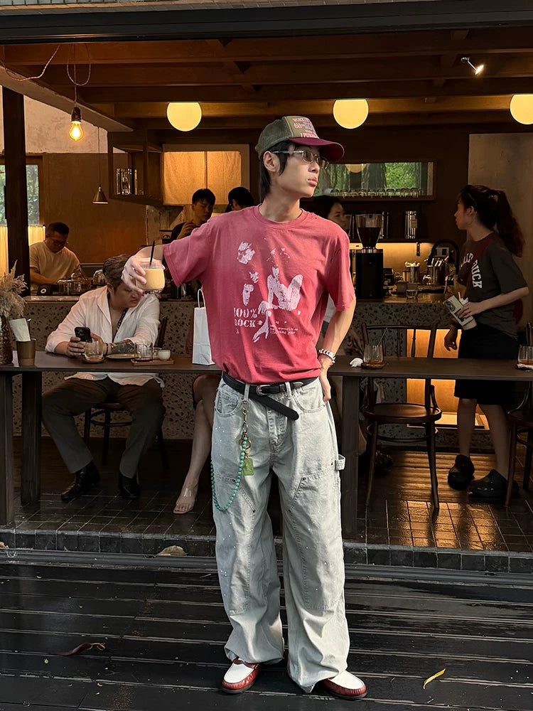 EAHO Old Casual Versatile Breathable Tee