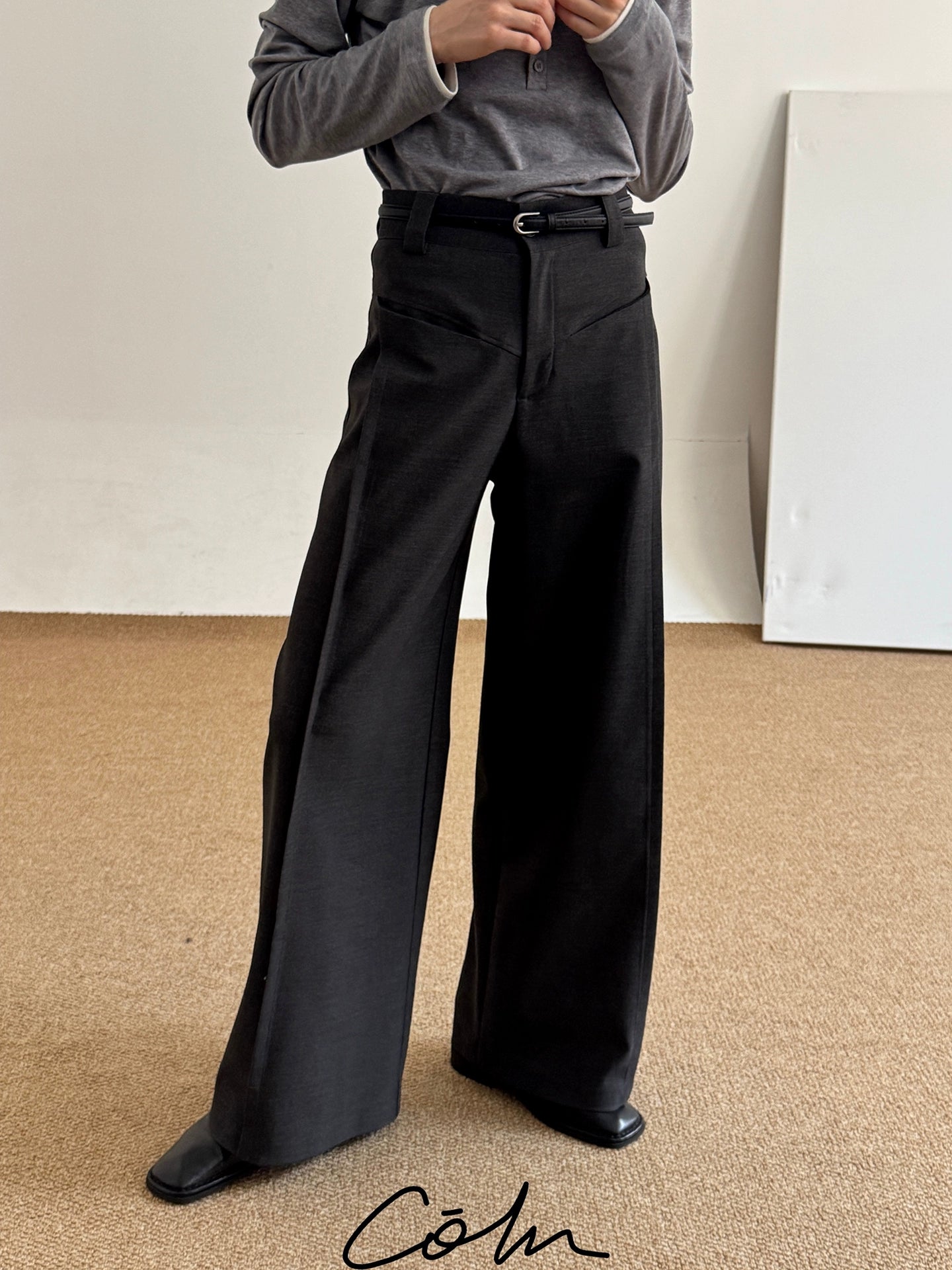 COLN Casual Suit Wide-leg Pants