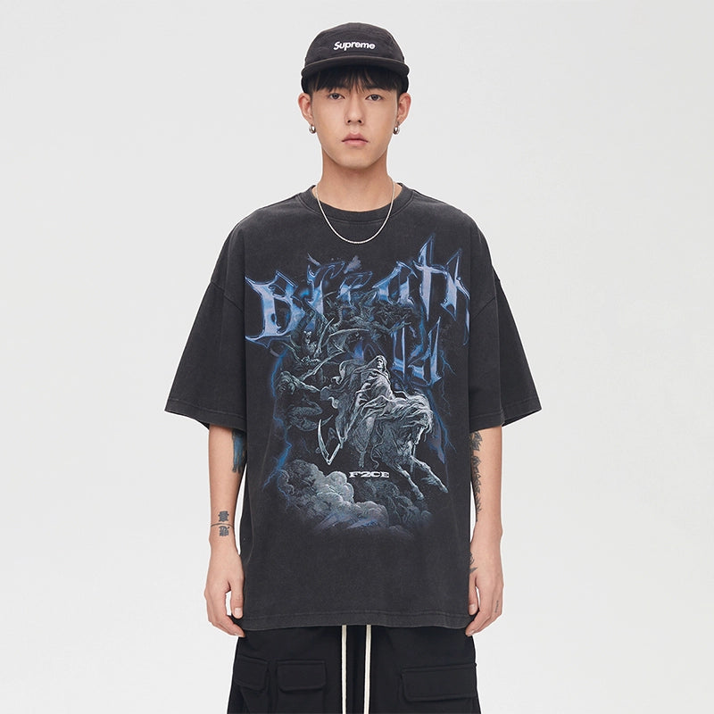 F2CE Old Retro Printing Casual Tee