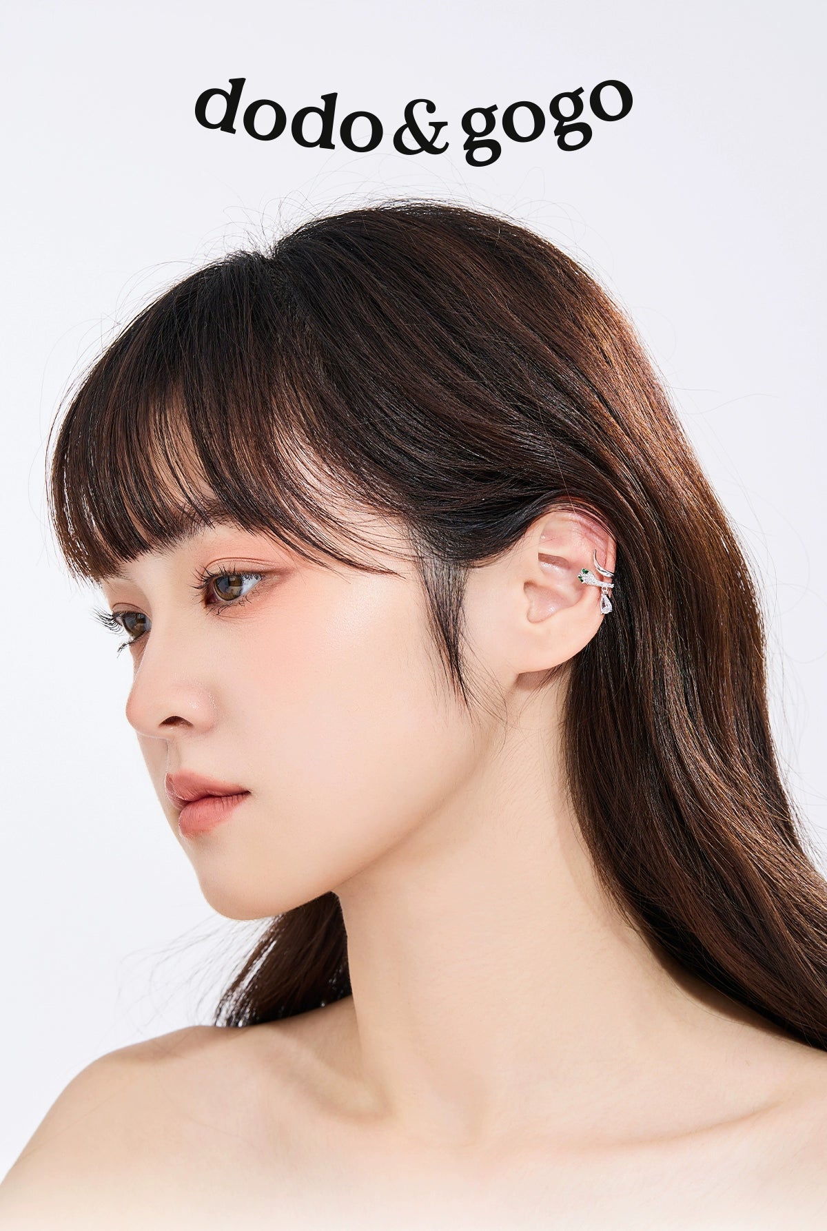 DODOGOGO Light Luxury Snake-shaped Ear Bone Clip Without Ear Hole