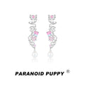 PP Bow Light Luxury High-end Pearl Earrings