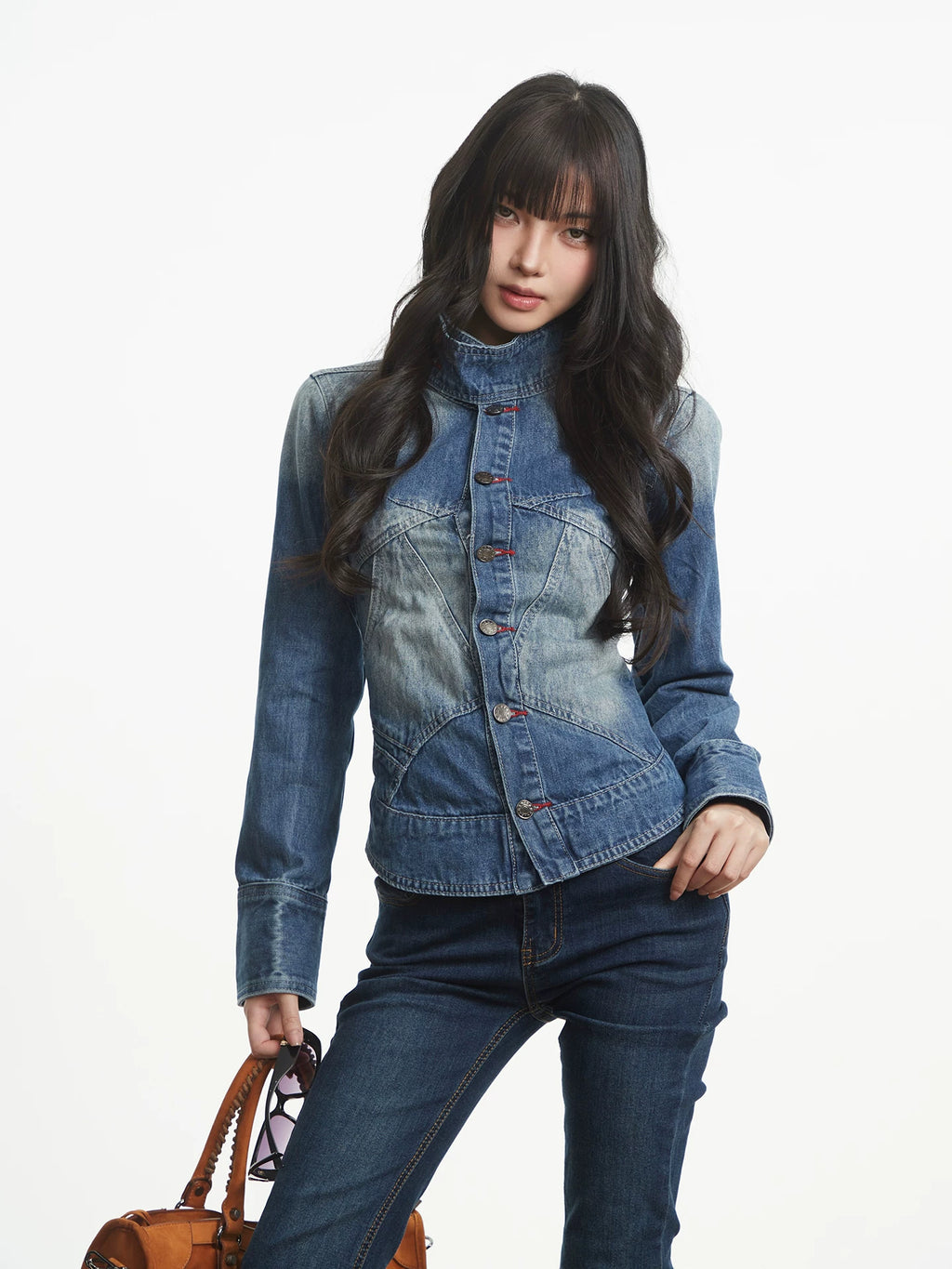 UNCMHISEX Vintage Short Denim Jacket