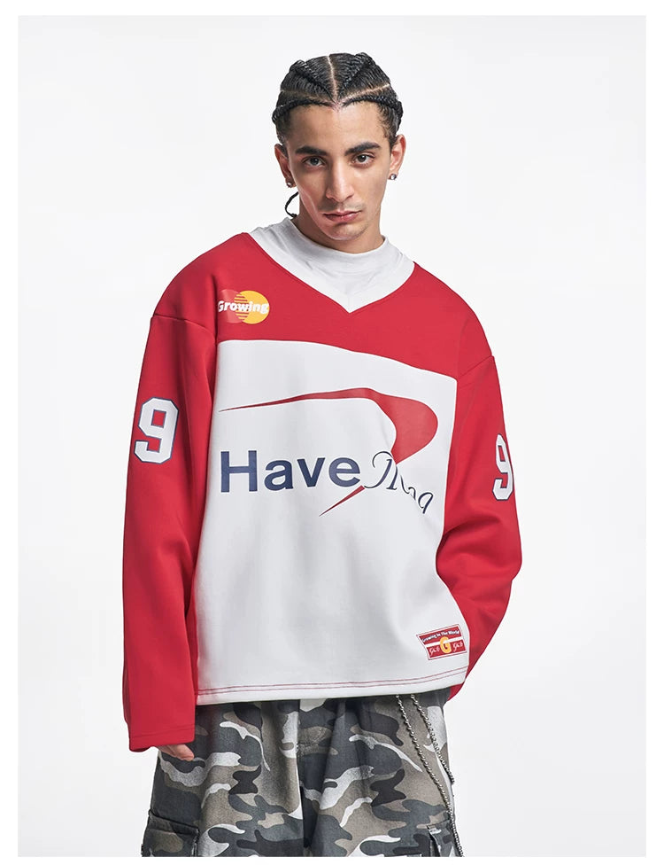 MT99 Retro Contrasting Casual Sweater