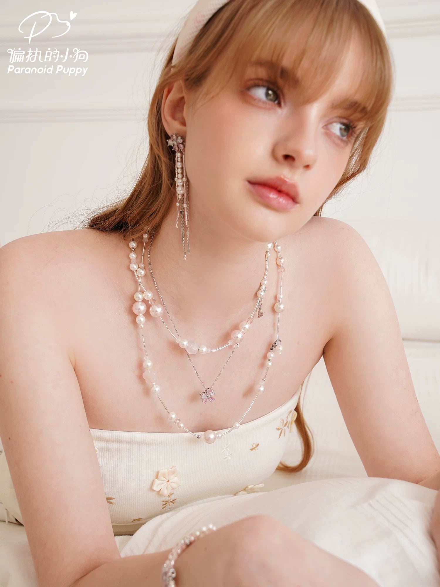 PP Cherry Blossom Multi-layer Broken Necklace