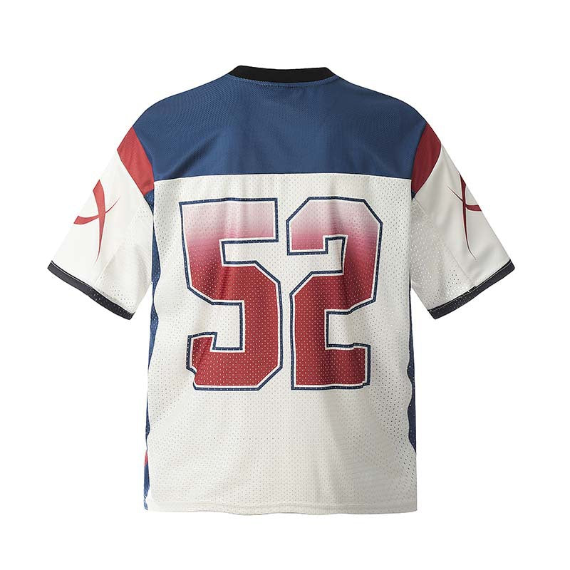 BTSG High Street sports style printing mesh short-sleeved jersey