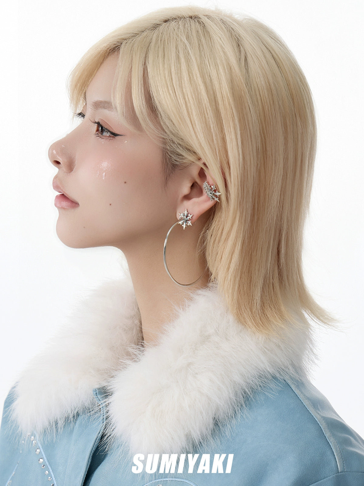 SUMIYAKI Fringed Asymmetrical Ear Clips