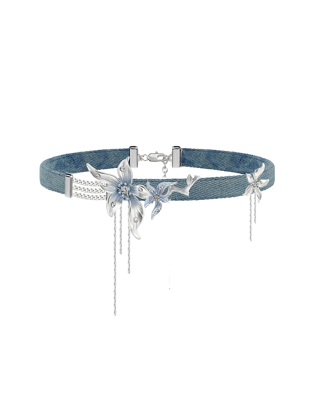 MASW Iris Haze Blue Choker Necklace