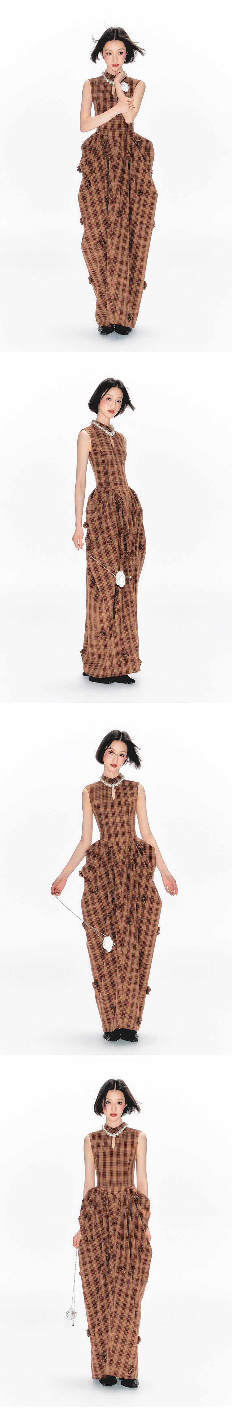 YEDM Plaid Sleeveless Dress