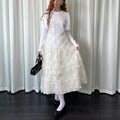 Loosesmell Multi-Layer Lace Mesh Stacked Tank Skirt