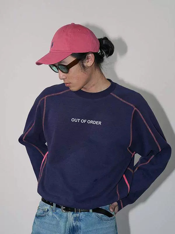 O3PARK Casual Shoulder Retro Sports Tee