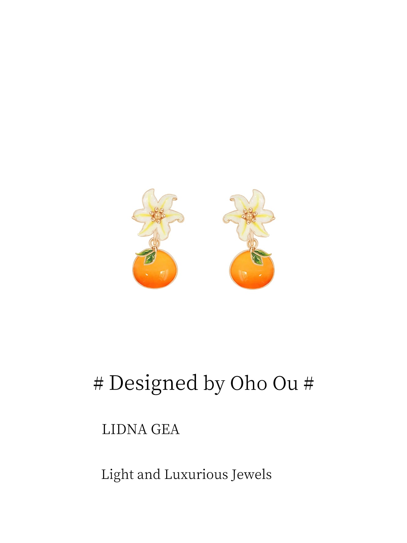 Oho Ou Persimmon Stud Earrings