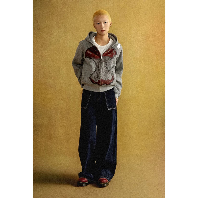 CONP Vintage Fleece Hooded Short Sweater