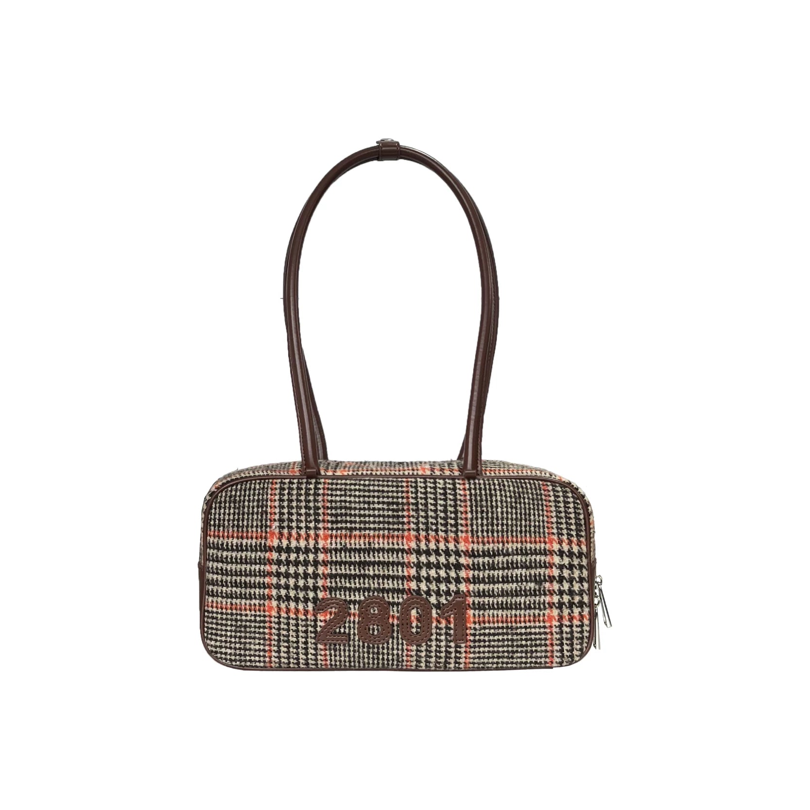2801Project Plaid Suede Shoulder Bag