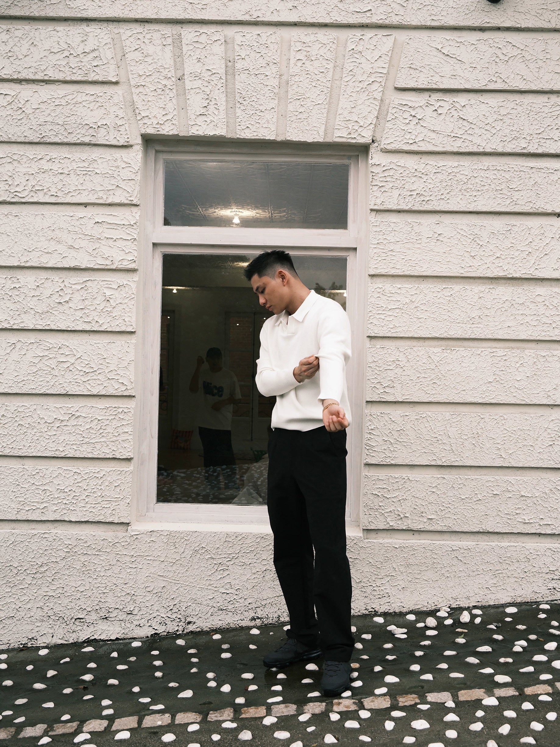 GTAL Retro Casual Long-sleeved Lapel Knitted Sweater