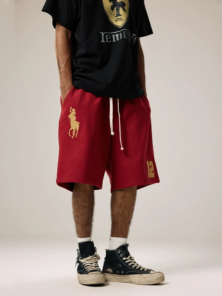 Remedy Embroidered Loose Casual Shorts