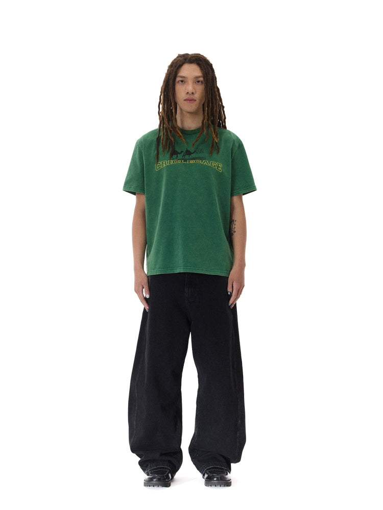 CRICLE CAGE English Alphabet Short and Wide Tee