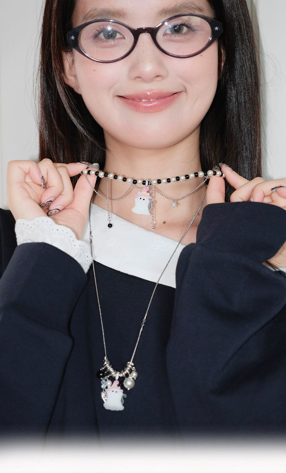 ParanoidP Ghost Cat Pendant Fashion Personality Necklace