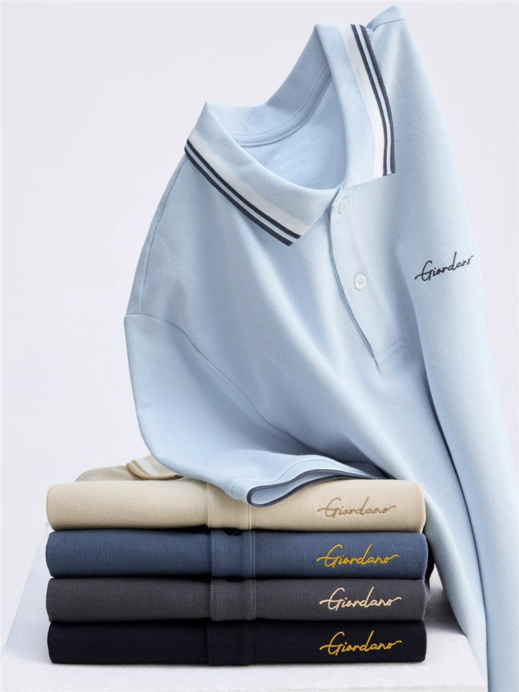 Giordano Embroidery Contrasting Edge Casual Tee